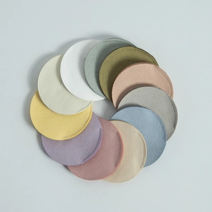 Microfiber Jewelry Pouch Round Mini Suede Velvet Storage Bag Envelope Flap For Rings Earrings Necklaces Portable Travel