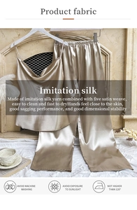 Champagne gold faux silk pajama set with camisole and pants in smooth satin finish