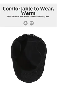 Detail view of winter thermal hat showing fleece lining and ear protection structure