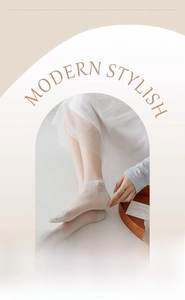 Close-up of thin beige boat socks featuring elegant lace trim and a sweet ribbon bow