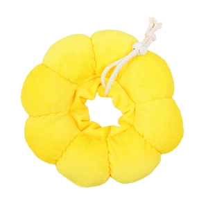 Yellow sunflower soft pet Elizabeth collar with adjustable drawstring for cats and dogs