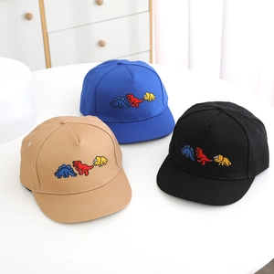 Children Baseball Cap Cartoon Dinosaur Embroidery Breathable Sun Protection Outdoor Snapback For Boys And Girls