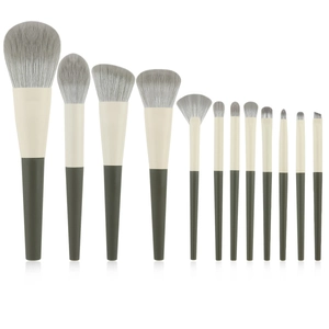 Professional Makeup Brushes Synthetic Fiber Soft Bristles Plastic Handle Portable For Powder Blush Eyeshadow Travel