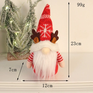 Christmas snowflake gnome doll with dimensions of 23cm height and 12cm width