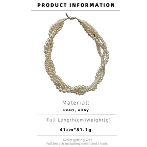 Specifiche taglia e info materiali per collana choker con perle barocche multistrato