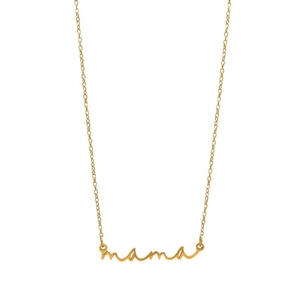 Polished gold mama pendant necklace with adjustable chain for women Mother's Day gift