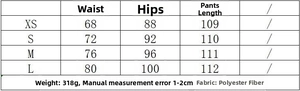 Tableau des tailles détaillé pour ensemble gilet et pantalon en lin pour femmes avec mesures