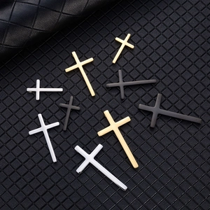 Cross Pendant 304 Stainless Steel High Polished Religious DIY Jewelry Making Finding Accessories Gold Silver Black