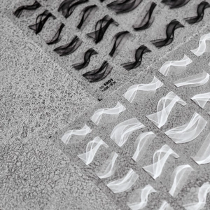 Autocollants 5D ultra-fins pour ongles avec motifs de vagues noir et blanc pour manucure