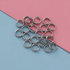 Silver double layer stainless steel split jump rings for DIY jewelry making