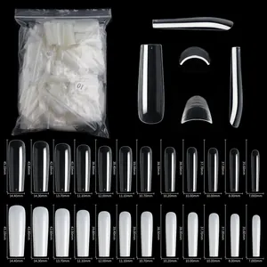 Tabella taglie con 12 misure per unghie finte extra lunghe a forma di ballerina