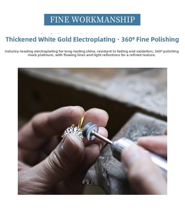 Macro shot of polishing process on 18k gold plated sterling silver moissanite necklace