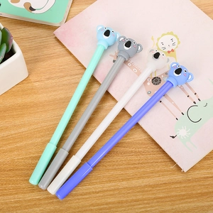 Cartoon Koala Gel Pens Plastic Silicone Decor Smooth Writing School Office Supplies Student Stationery Novelty Gift Cute