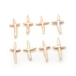 Natural baroque cross-shaped freshwater pearls for DIY jewelry making and necklace crafts