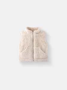 Gilet Di Peluche Per Bambini Gilet In Pile Collo Alto Cerniera Ispessito Capispalla Caldi Invernali Per Bambini Ragazzi Ragazze