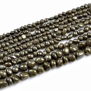Natural Pyrite Stone Beads Irregular Freeform Nuggets Metallic Luster For Jewelry Making DIY Necklace Bracelet Crafting
