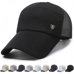 Mesh Baseball Cap Breathable Trucker Hat With Extended Brim Adjustable Snapback For Outdoor Fishing Sport Hiking