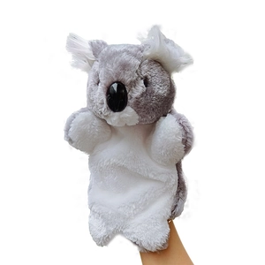 Adorable marionnette à main koala en peluche grise pour le conte et le jeu de rôle
