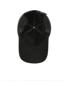Detail view of the plush thermal lining and foldable ear flaps on this winter baseball cap