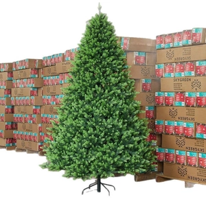 Albero di Natale artificiale di lusso 180cm con 800 rami folti e supporto in metallo