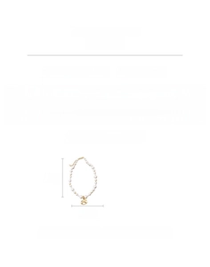 Size chart showing 47cm pearl necklace length and 1.6cm horse pendant dimensions
