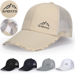 Breathable Mesh Baseball Cap Long Brim Trucker Hat Outdoor Sports Fishing Sun Protection Adjustable
