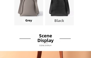 Detail showing high-quality stitching on mini crossbody leather phone bags in grey and black