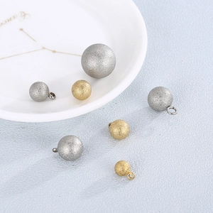 Perline in acciaio inossidabile opaco oro 18K e argento con anelli per creare gioielli