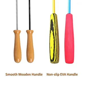 DIY cat wand set with smooth wooden and anti-slip EVA foam handles for pet play