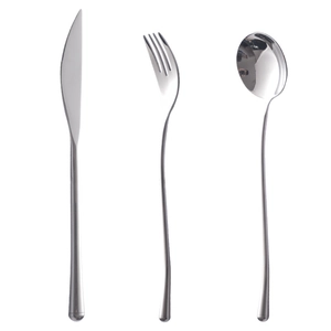 3-piece mirror polished 304 stainless steel cutlery set with knife fork and spoon