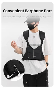 Herren Taktische Brusttasche Multifunktional Streetwear Weste Tasche für Sport Radfahren