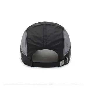 Rear view of mesh baseball cap showing adjustable metal buckle and breathable fabric