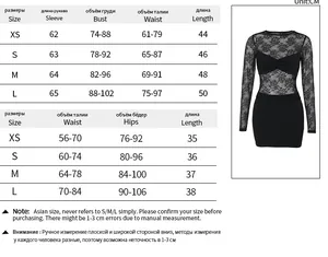 Tableau des tailles pour ensemble haut et jupe en dentelle avec mesures du XS au L en cm