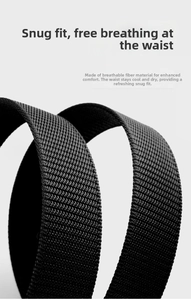 Close-up of tactical nylon belt showing breathable fiber material and woven texture