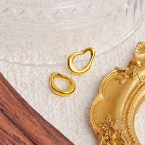 Golden irregular geometric 304 stainless steel pendants for luxury necklace design