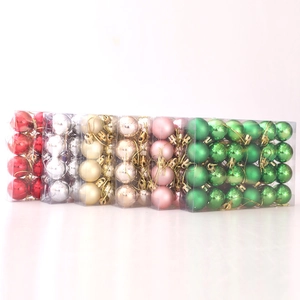 Shatterproof Christmas ball set in five colors including red and gold for festive tree decor