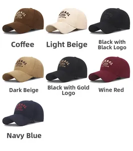 Multiple colors of corduroy baseball caps featuring vintage ROCK & OL embroidery detail