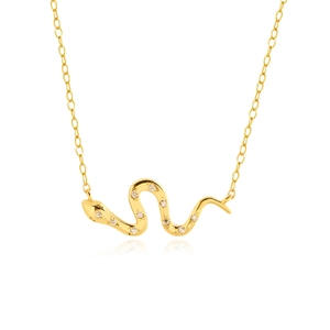 925 Sterling Silver Snake Pendant Necklace With Cubic Zirconia Personalized Light Luxury Jewelry For Women
