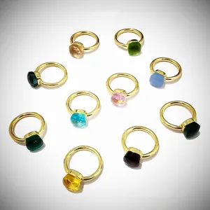 Minimalist Square Zirconia Ring 316L Stainless Steel Geometric Sugar Cube Design High Polish Jewelry For Women