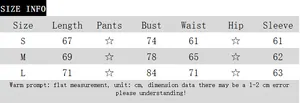 Size chart showing length, bust, waist, and sleeve measurements for the lace bodysuit
