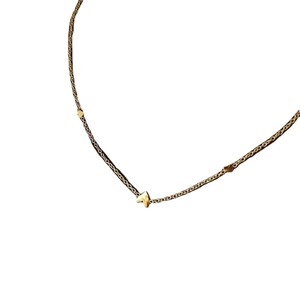 Exquisite gold heart pendant necklace in titanium steel for women minimalist style