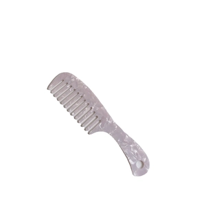 Fashion acetate marble pattern wide-tooth hair comb with anti-static handle for styling