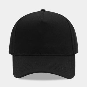 Casquette de baseball trucker en coton noir minimaliste classique avec visière courbée