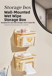 Wall-mounted cream wipes dispenser with storage shelf and transparent viewing window