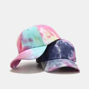 Unisex tie-dye baseball caps in vibrant cotton twill, stylish sun protection outdoor hats