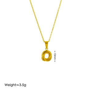 Minimalist gold twisted trinity necklace set featuring 13mm interlocking ring pendants