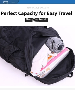 Detailed interior view of a lightweight waterproof backpack showing spacious storage capacity
