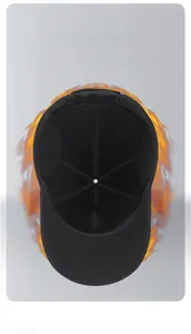 Detail of warm thickened fleece lining with ear protection for winter outdoor baseball cap