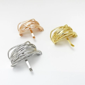 Ponytail Hair Hook Alloy Metal Wire Winding U-Shaped Minimalist Hair Clip For Women