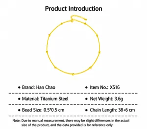 Detailed specs of titanium steel heart tassel necklace showing 38+6cm length and weight